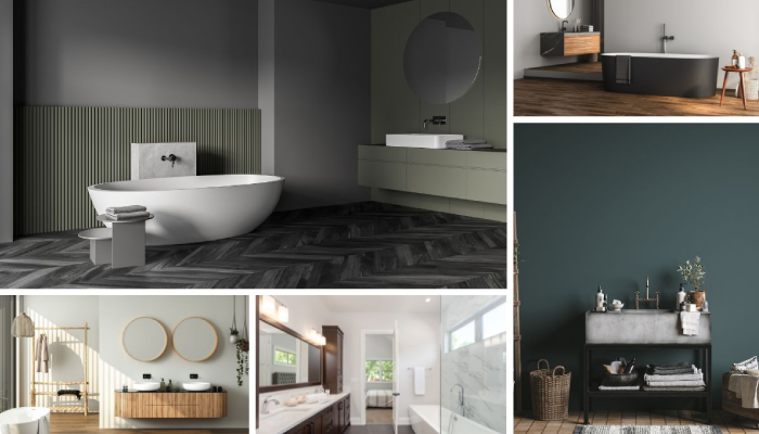 Darker colors-popular bathroom colors in 2023